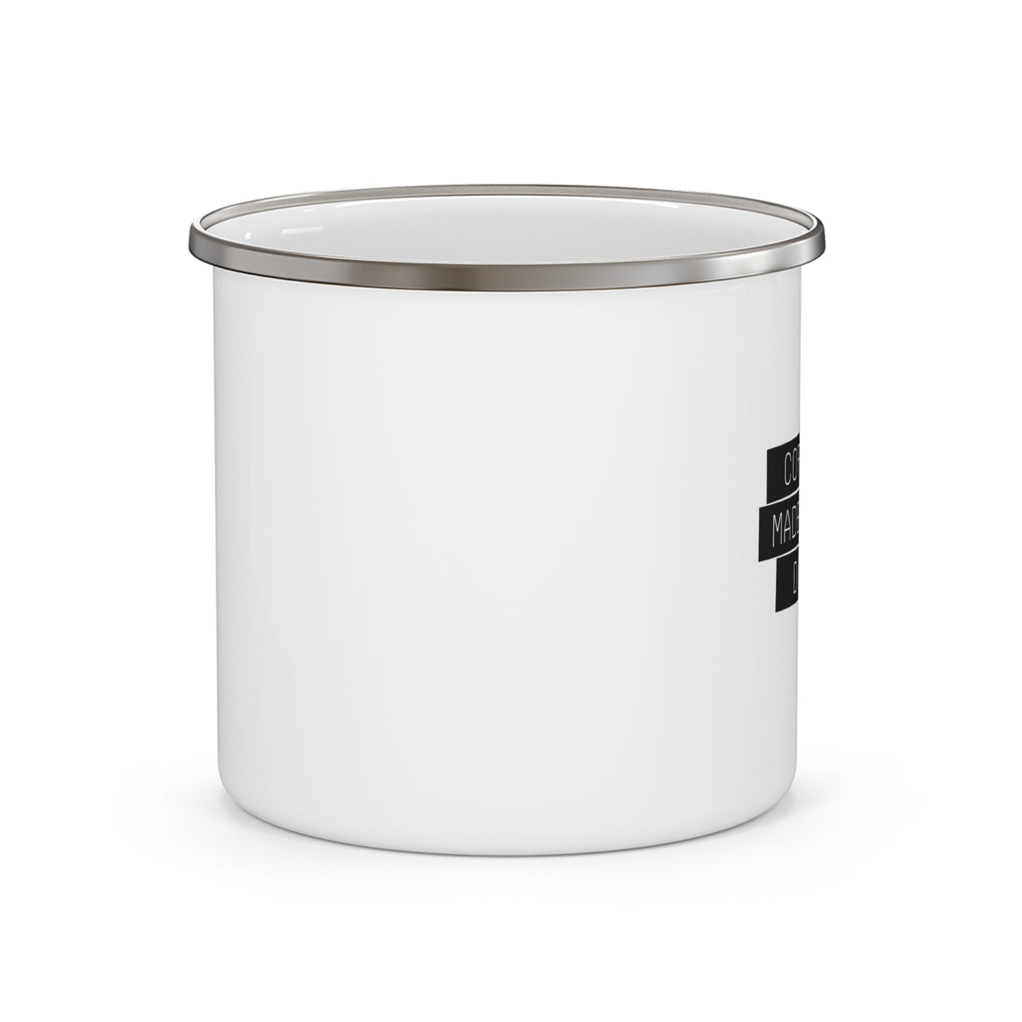 Coffee Mug with Quote “Coffee Made Me Do It” | Minimalist & Edgy Coffee Cup by Señor Grafico