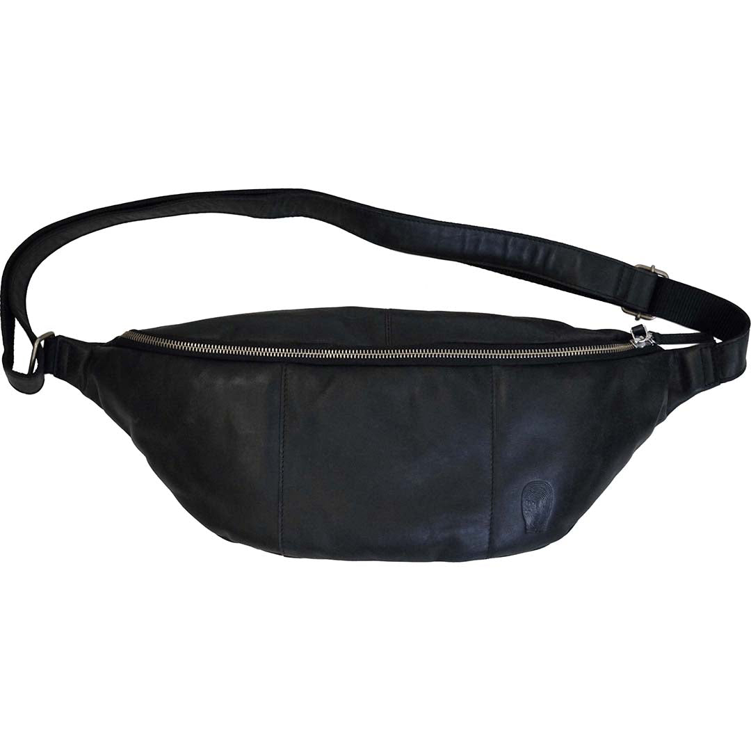 Miko Leder Gürteltasche Schwarz - L