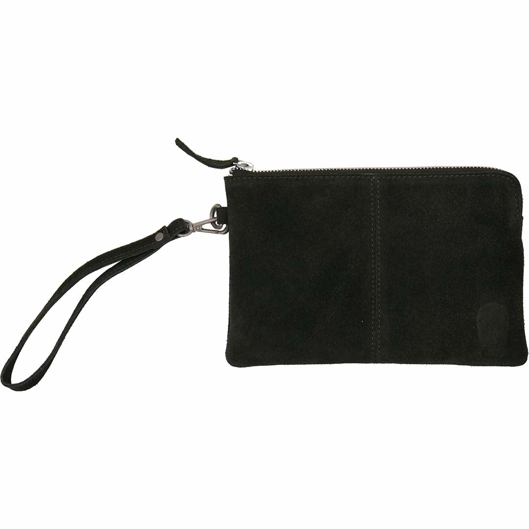 Alpha Veloursleder Clutch - Grün