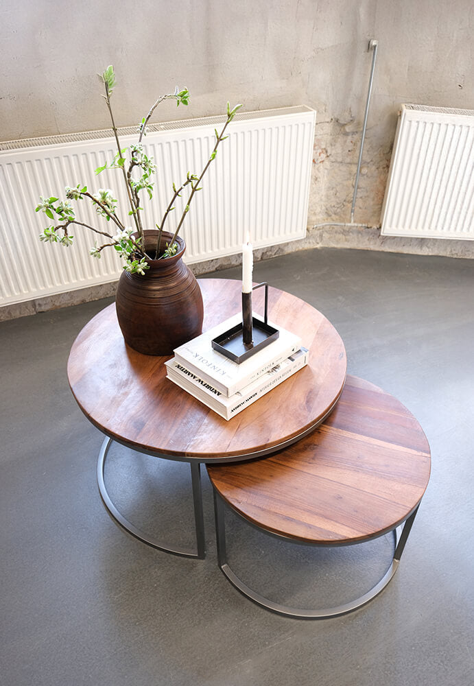 Paris runder Couchtisch 2er