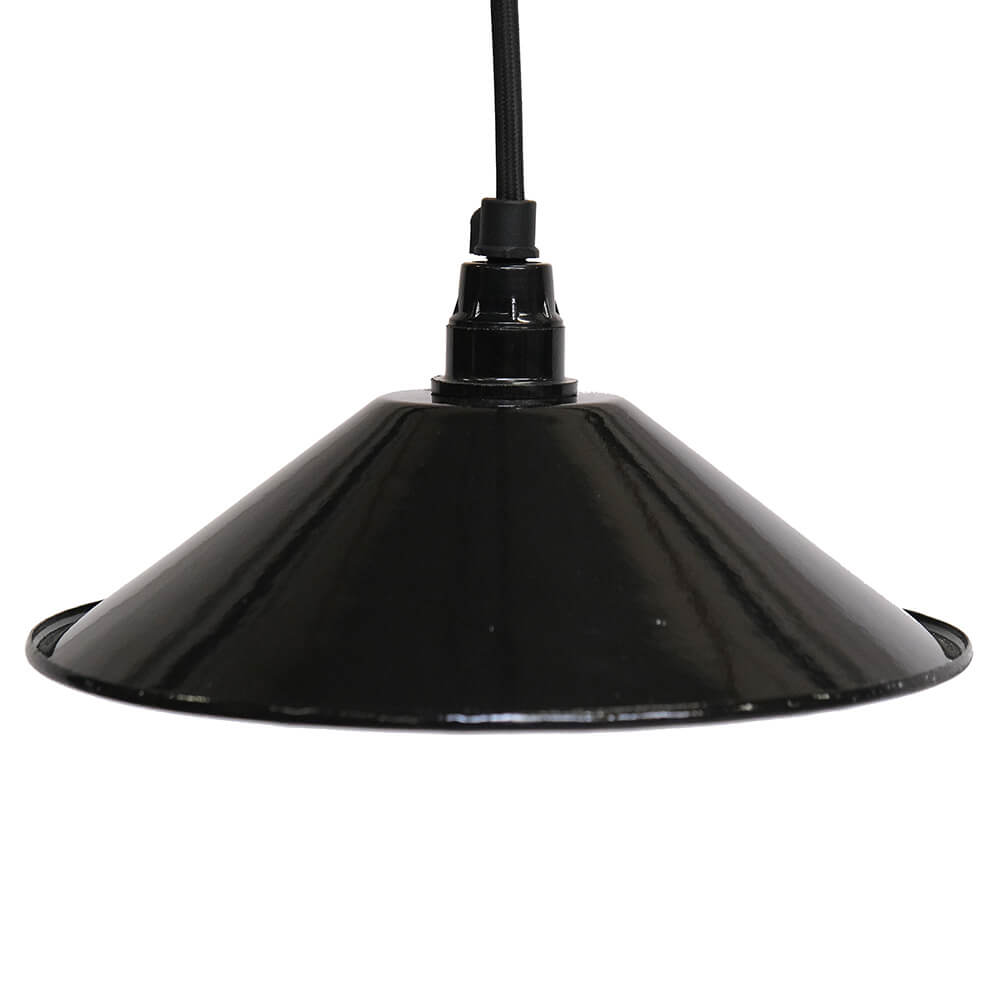 Enamel Hängelampe - Schwarz