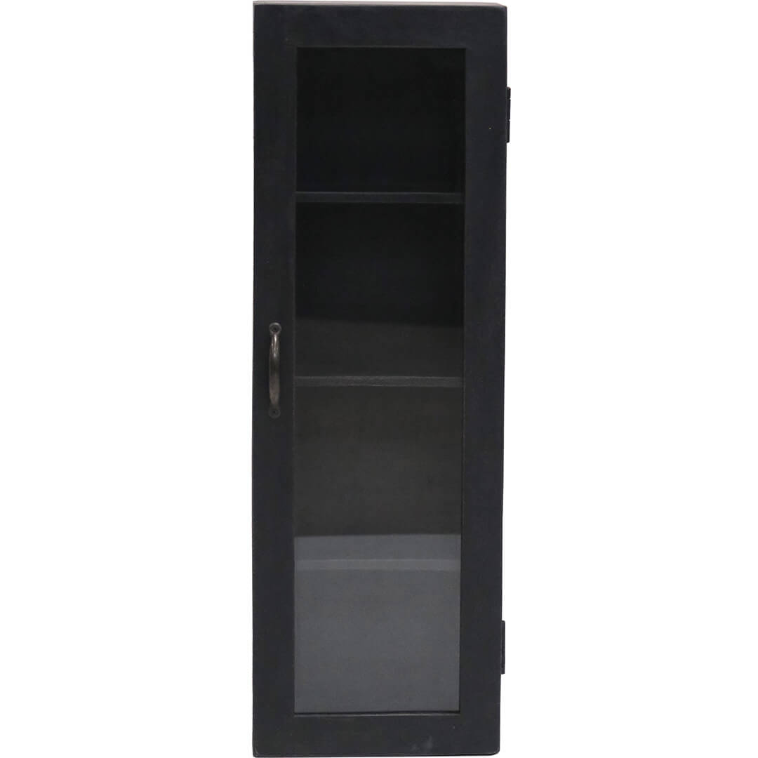 Schwarzer Wandschrank aus Holz - niedrig