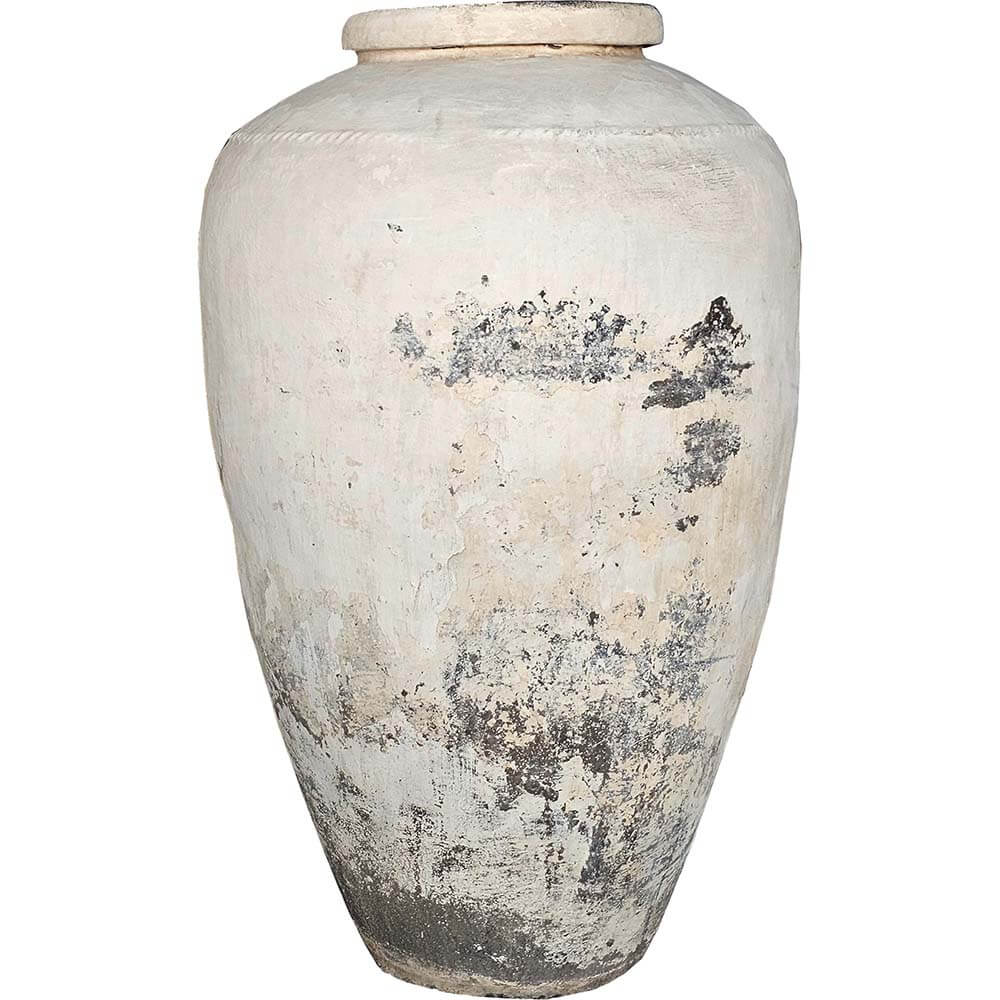 Riesiger weißer Tontopf