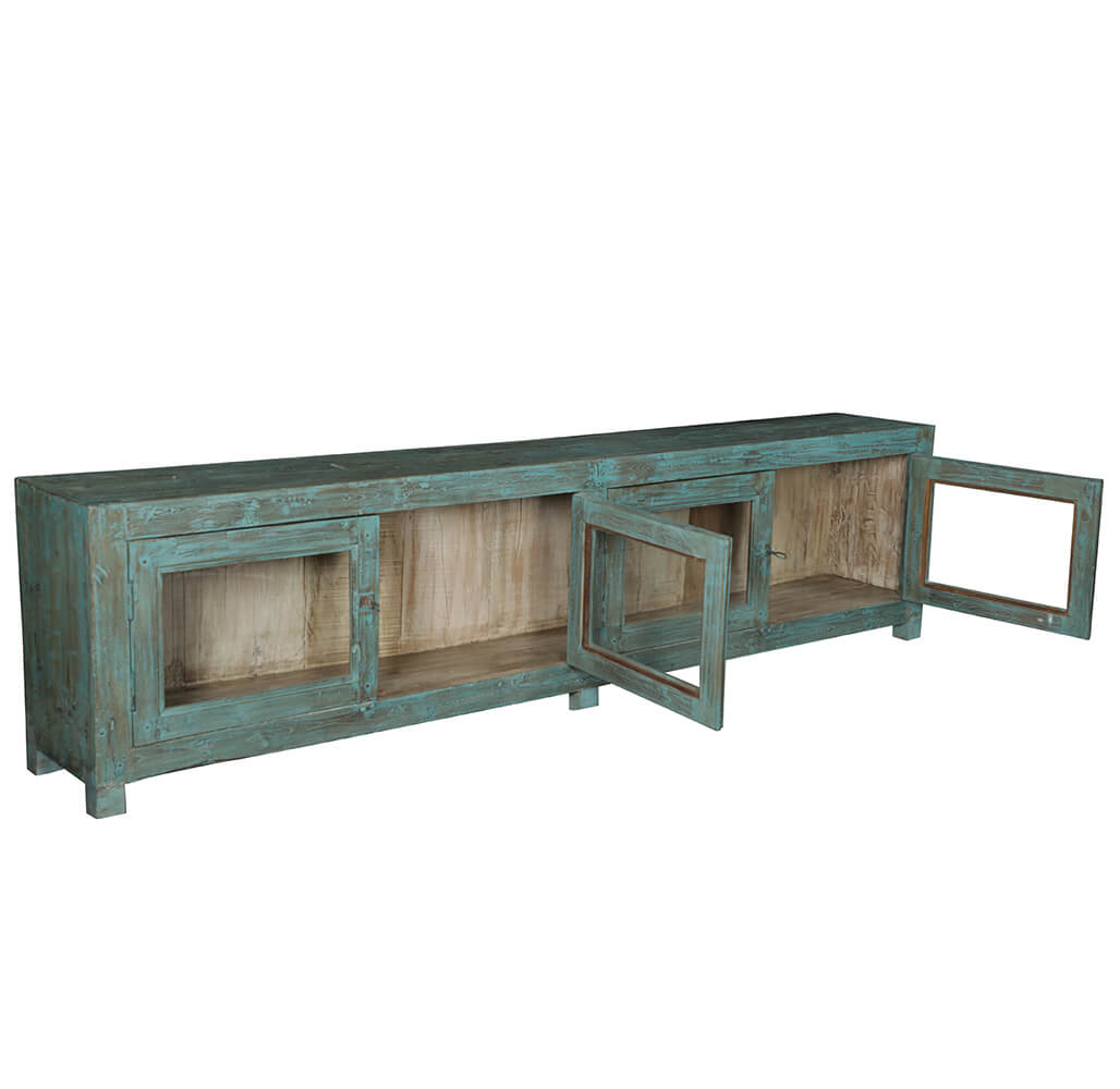 Rustikales langes Sideboard mit 4 Türen