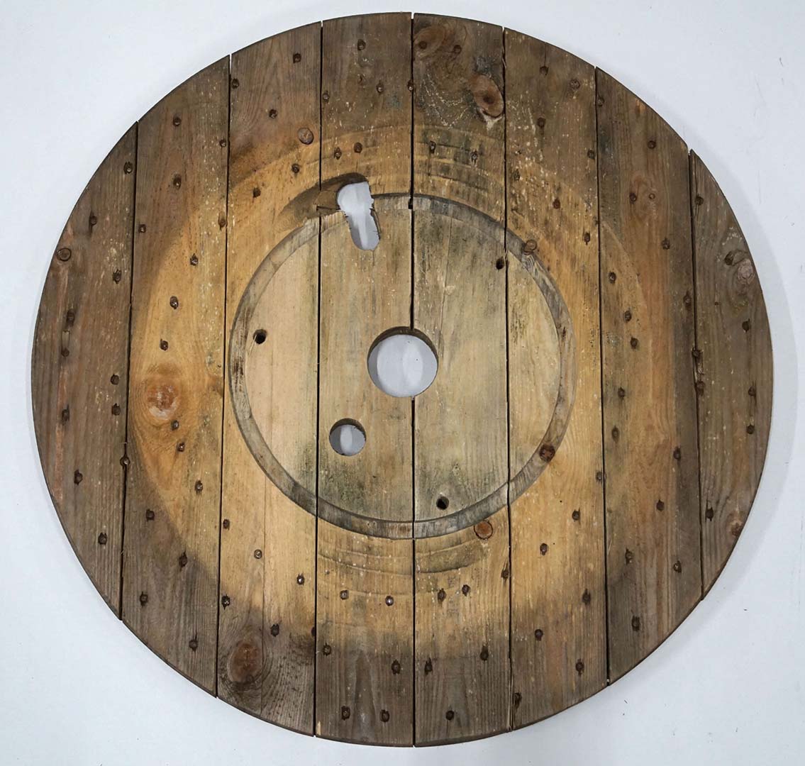 Cable runde Tischplatte aus Kabeltrommel - Ø80 cm