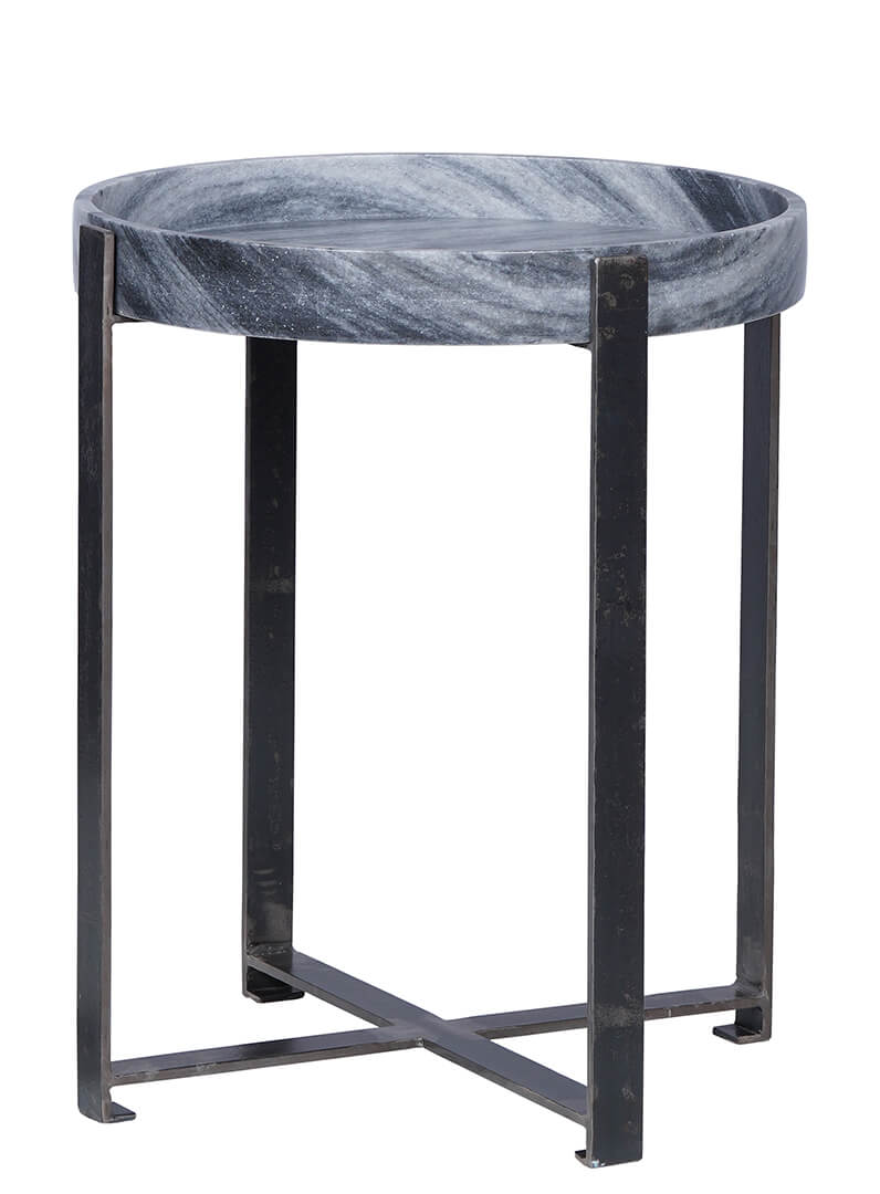 Harvard Beistelltisch mit Marmortablett