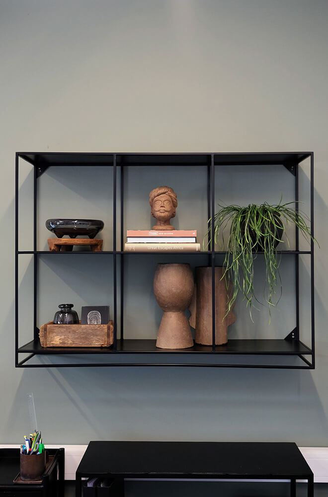 Washington Regal mit sechs Fächer - schwarz