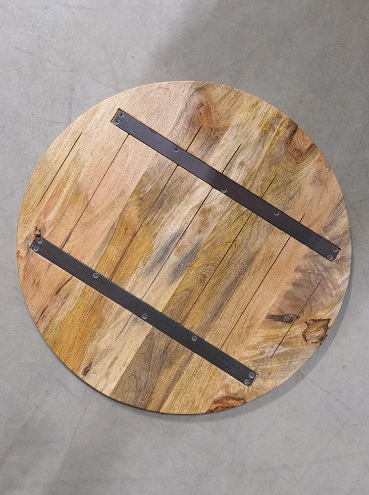 Clint runde Tischplatte aus Mangoholz - Ø70