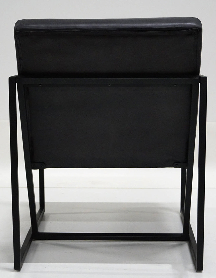 Tender Loungesessel aus Leder - Schwarz