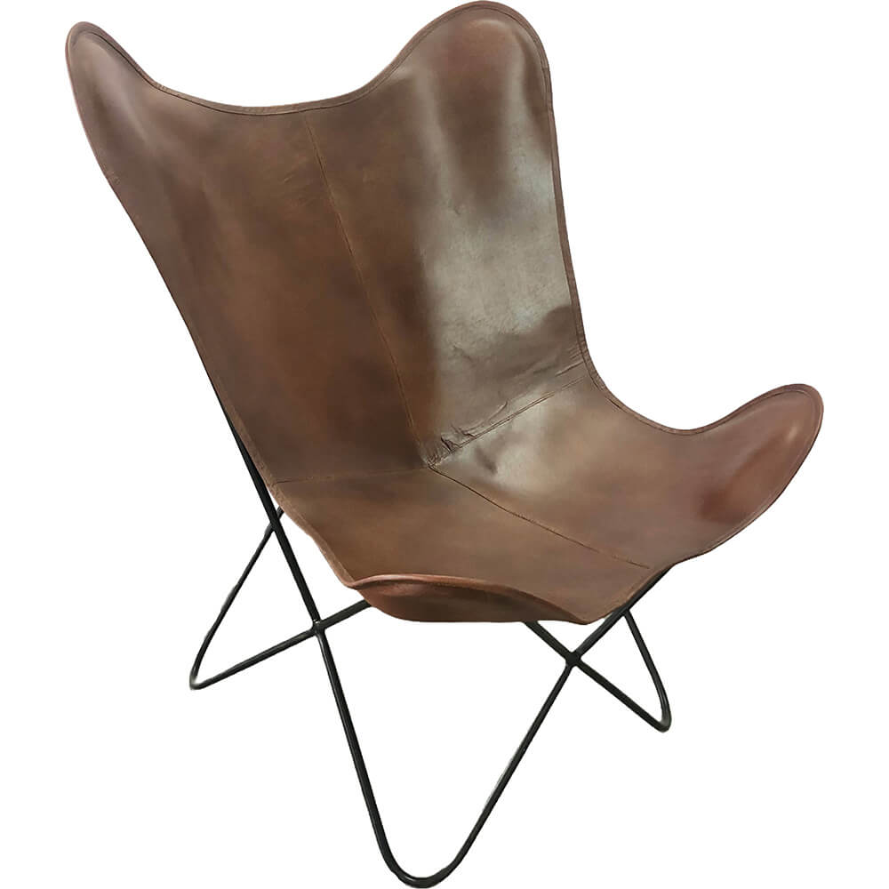 Lazenby Loungesessel aus Büffelleder - Braun