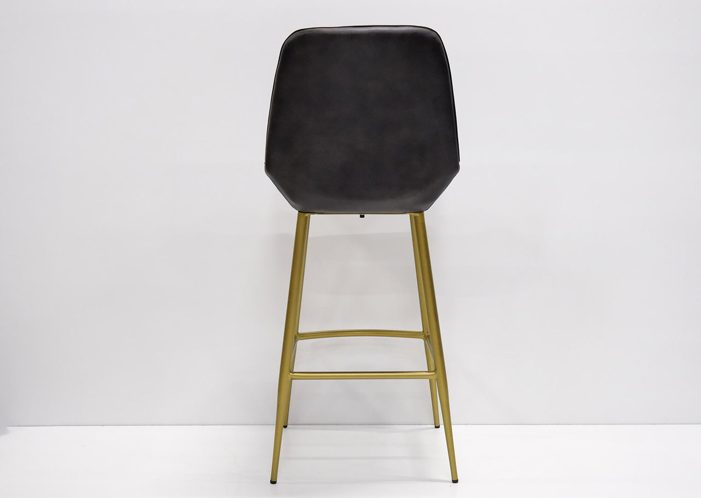 Comfort Barhocker aus Leder - Schwarz matt