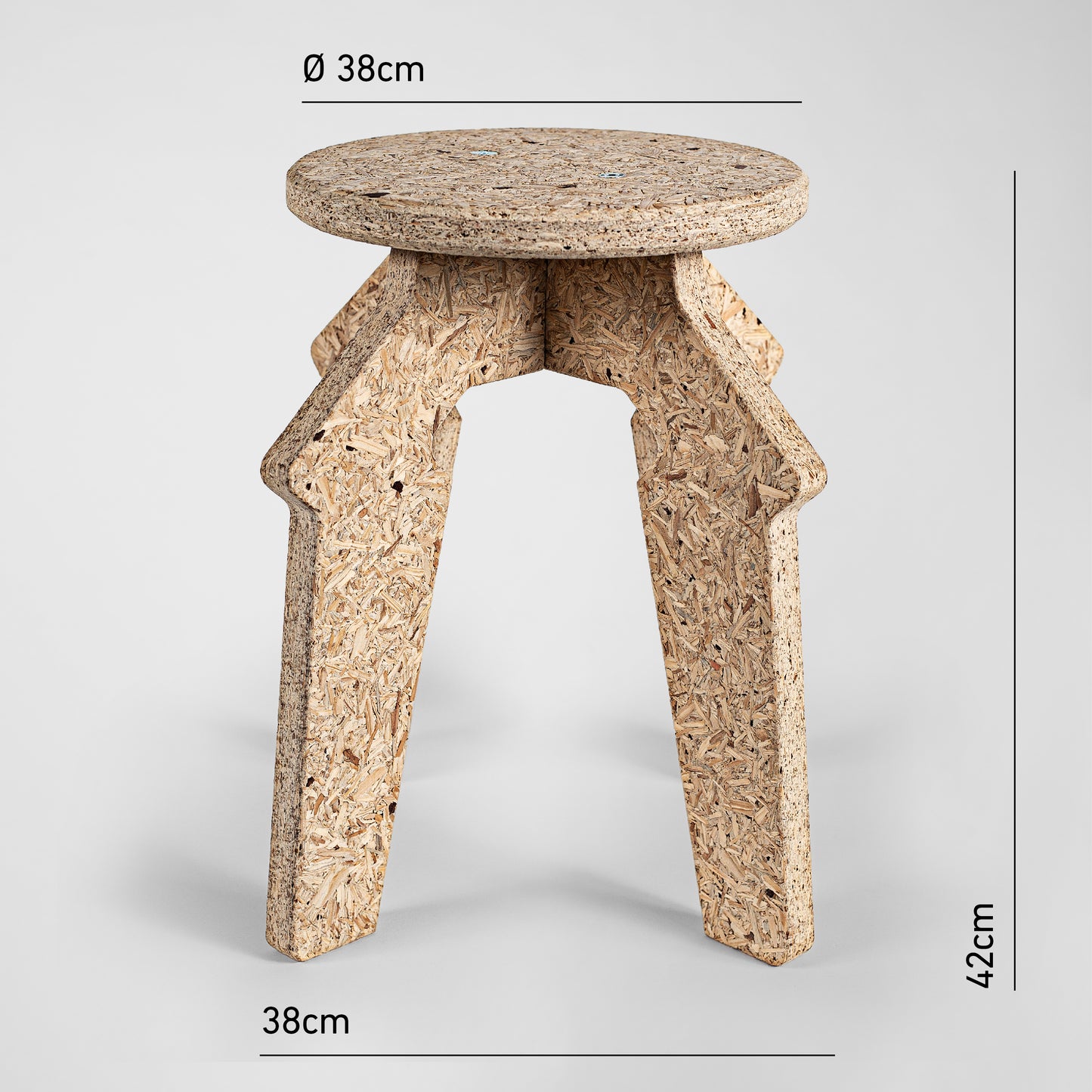 Rocket Pod – Handmade Industrie-Design Hocker aus ESB-Holz