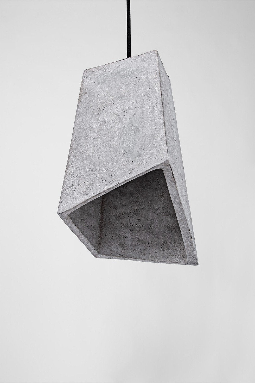 Polygonal – Industrie Design Hängeleuchte, Hängelampe aus Beton
