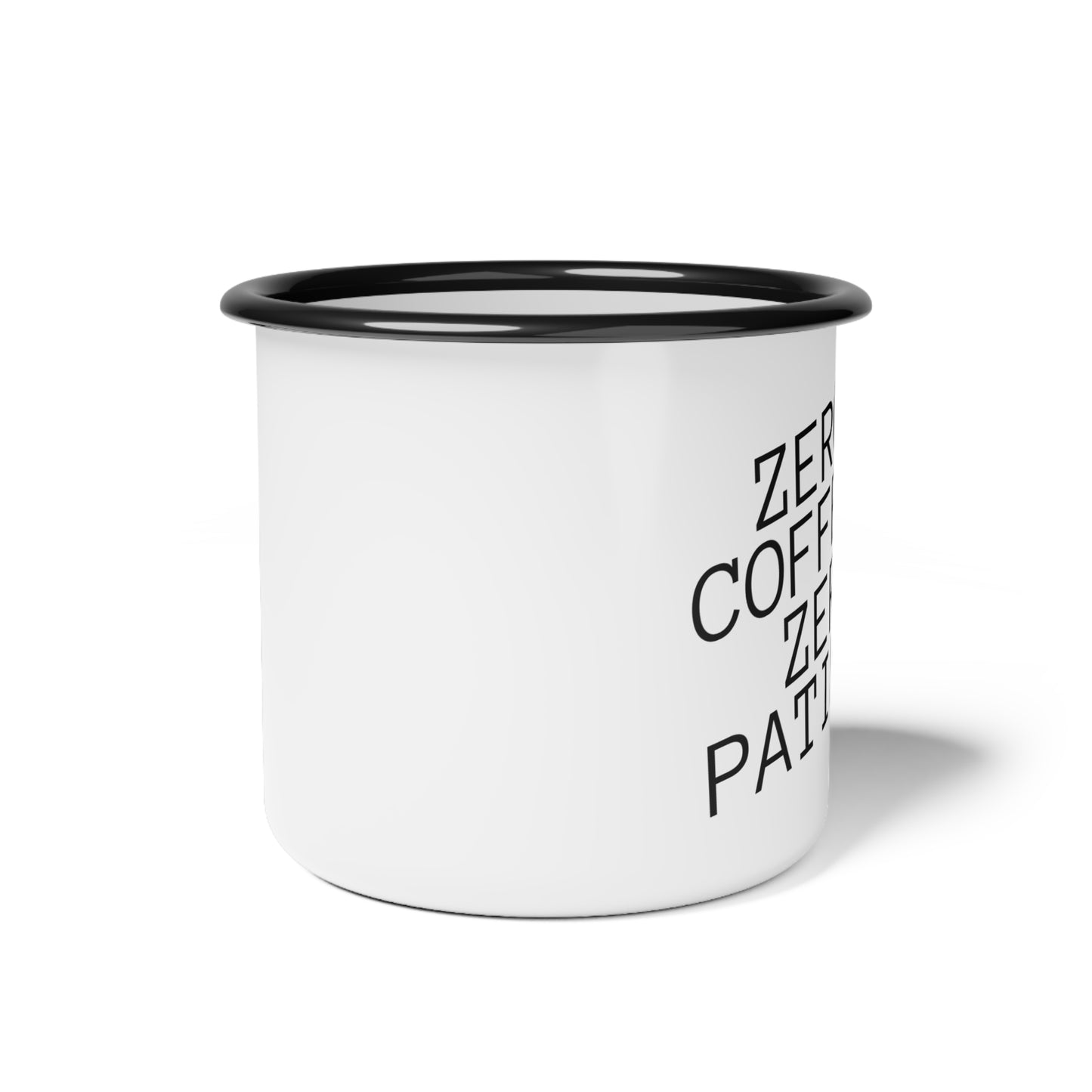 Kaffee-Becher mit Spruch „Zero Coffee. Zero Patience.“ | Lustige Tasse für Morgenmuffel by Señor Grafico