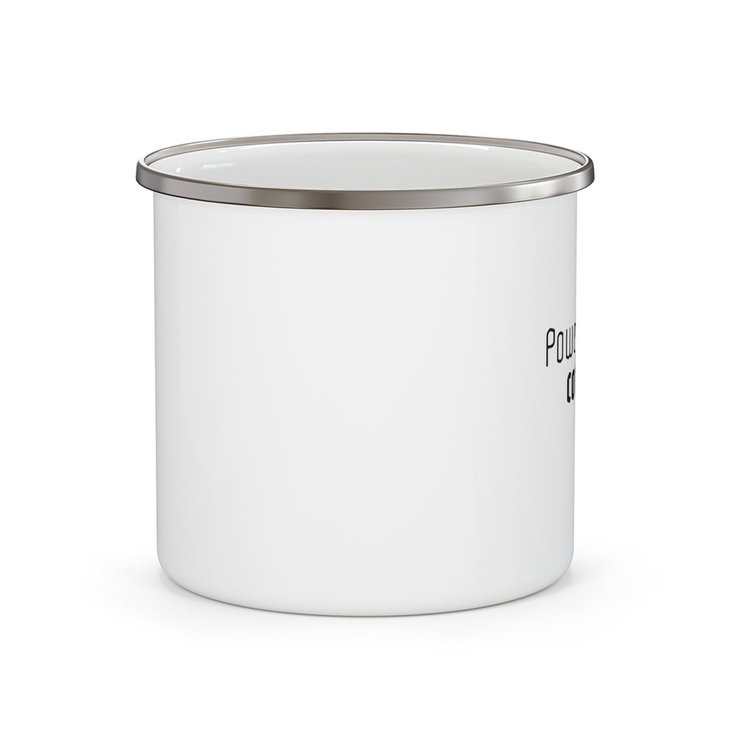 Kaffee-Becher mit Spruch „Powered by Coffee“ | Minimalistische Tasse für Kaffeeliebhaber by Señor Grafico