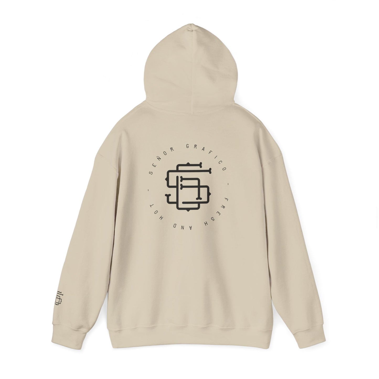 Monogram SC Logo Hoodie | Grey Pullover Sweatshirt, Minimal Streetwear