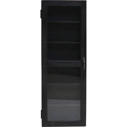 Schwarzer Wandschrank aus Holz - hoch