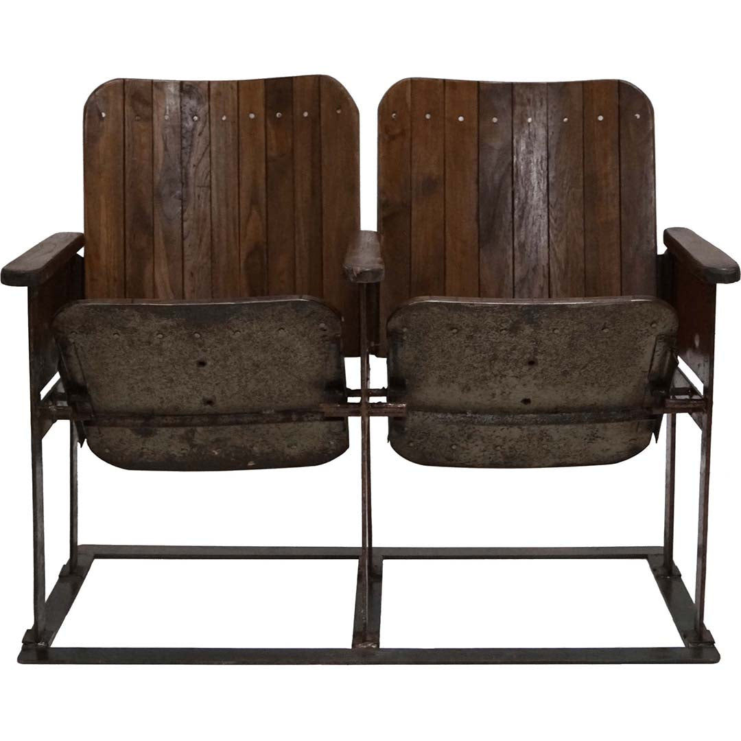 Bollywood Kinobank mit 2 Holzsitzen