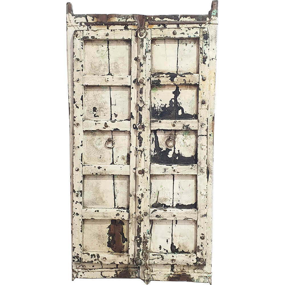 Weiße Vintage-Holztür