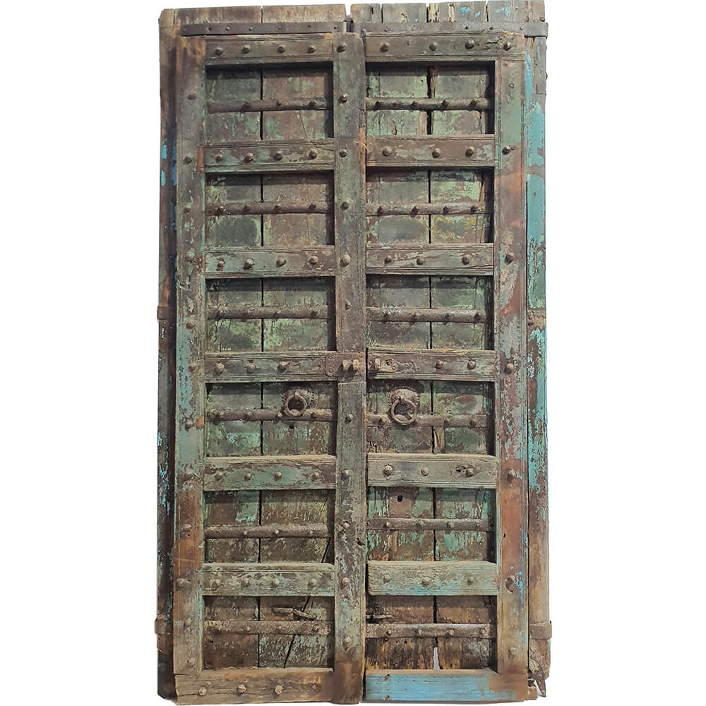 Bläuliche Vintage-Tür