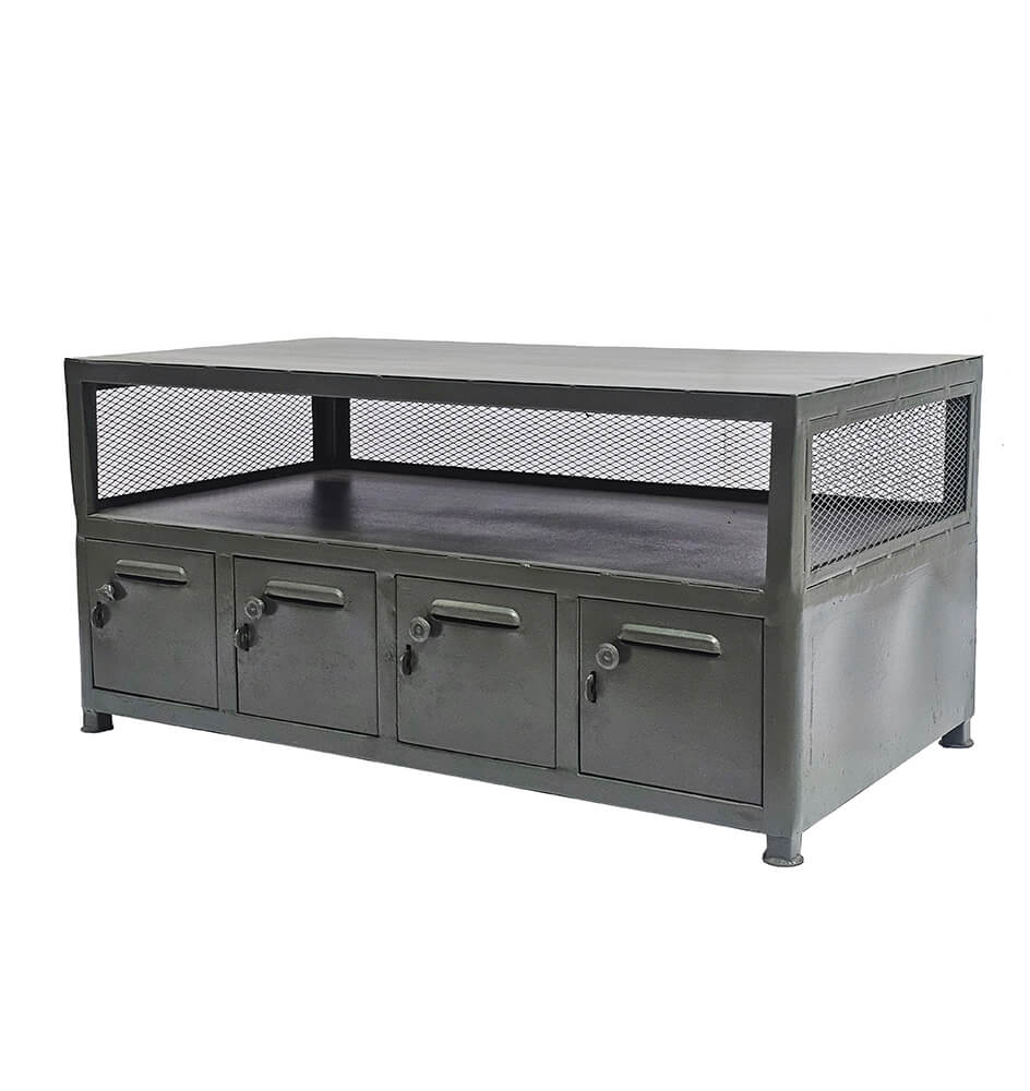 Niedriges rohes Sideboard aus Eisen