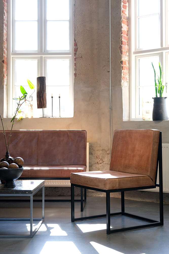 Perry Loungesessel mit Leder