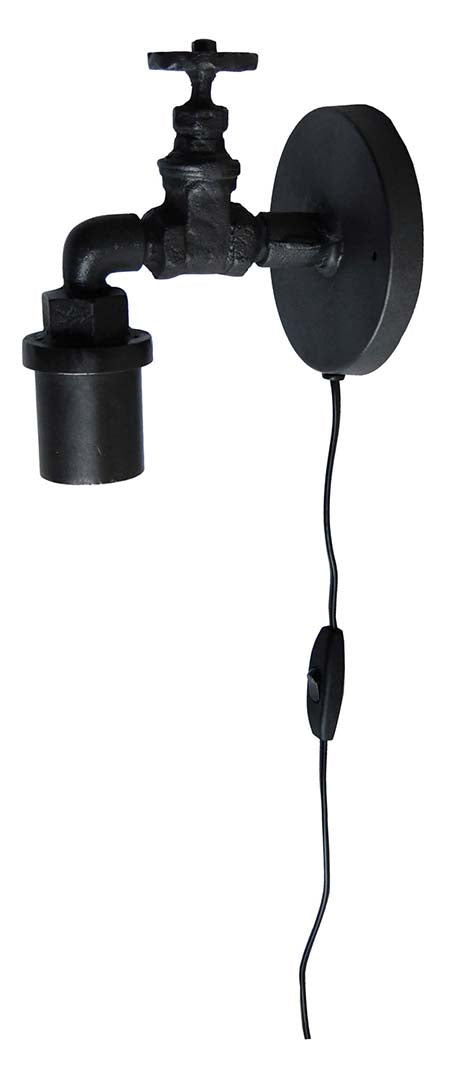 Albani Wandlampe aus Eisen - Gunmetall