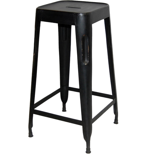 Copenhagen Hoher Hocker aus Eisen - Schwarz