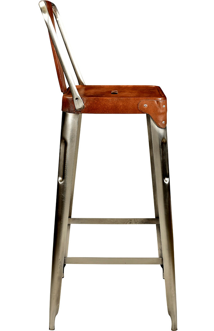 Copenhagen Barhocker mit Ledersitz