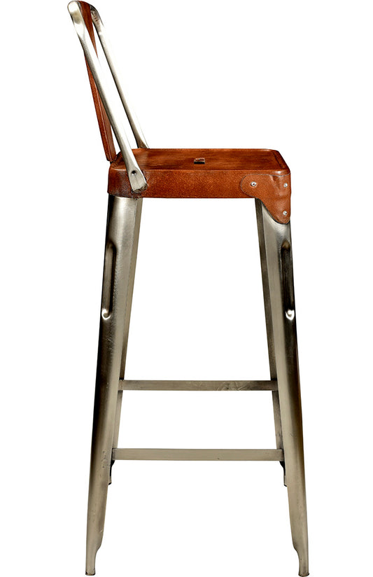 Copenhagen Barhocker mit Ledersitz