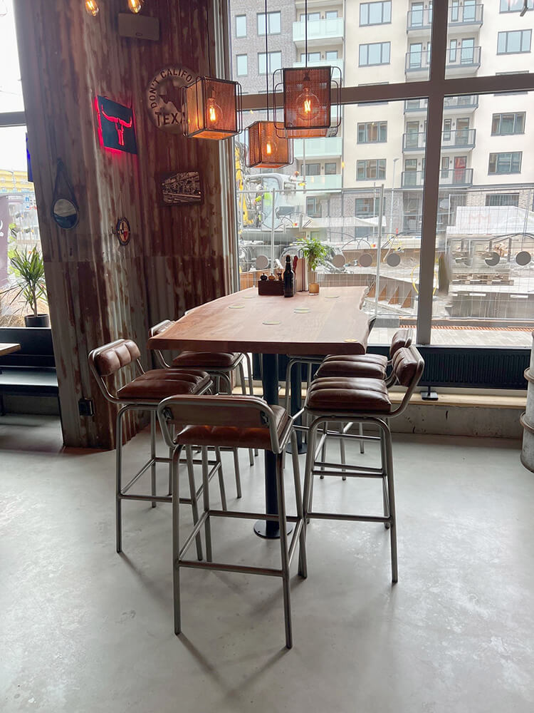 Brooklyn Barhocker mit Ledersitz