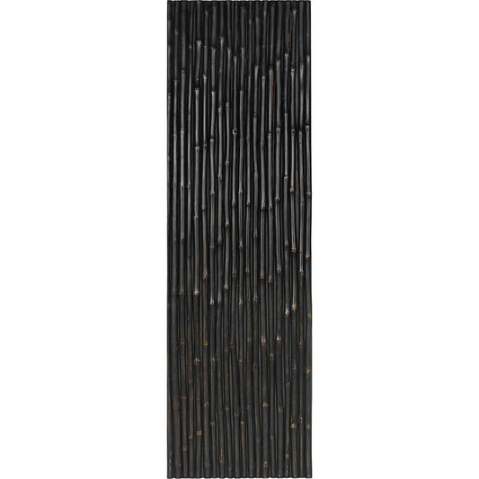 Wandplatte mit schwarzem Bambus verkleidet