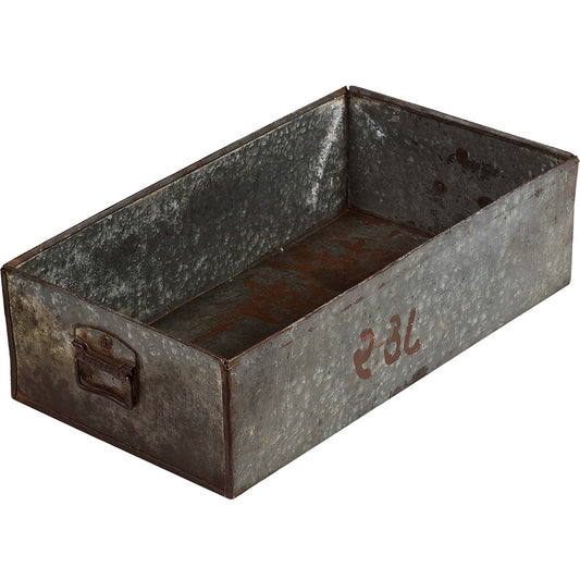 Alte Metallschublade mit Patina