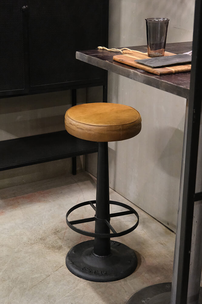 Bowie Barhocker mit Ledersitz