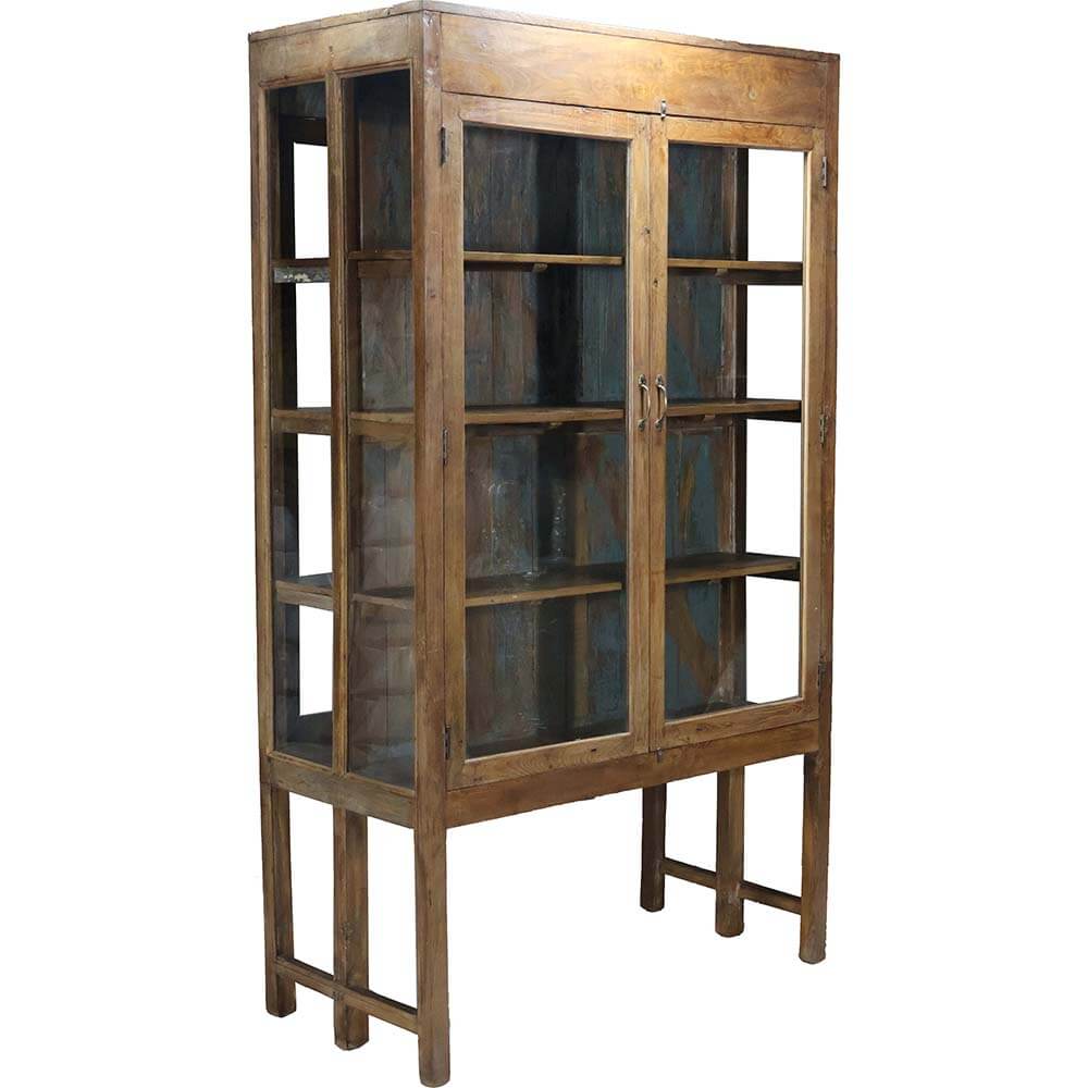 Doppelte Holzvitrine