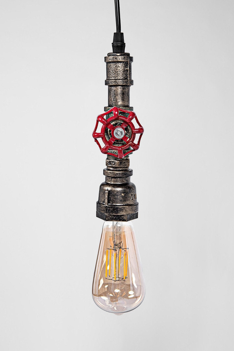 Dr. Nickel - Retro vintage industrial design pendant lamp made of metal