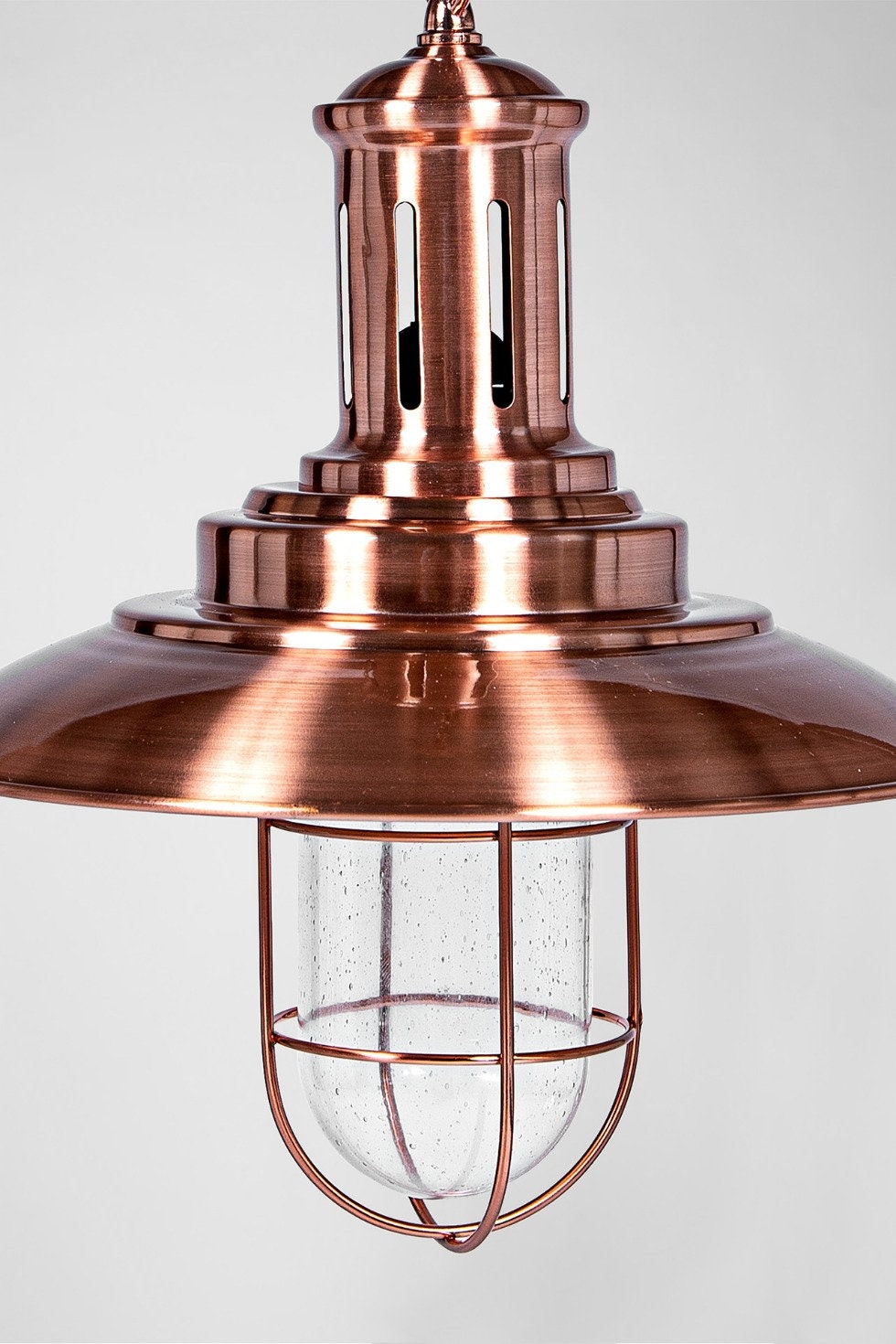 Mrs. Copper Satin - Retro Vintage Industrial Design Copper Metal Pendant Lamp