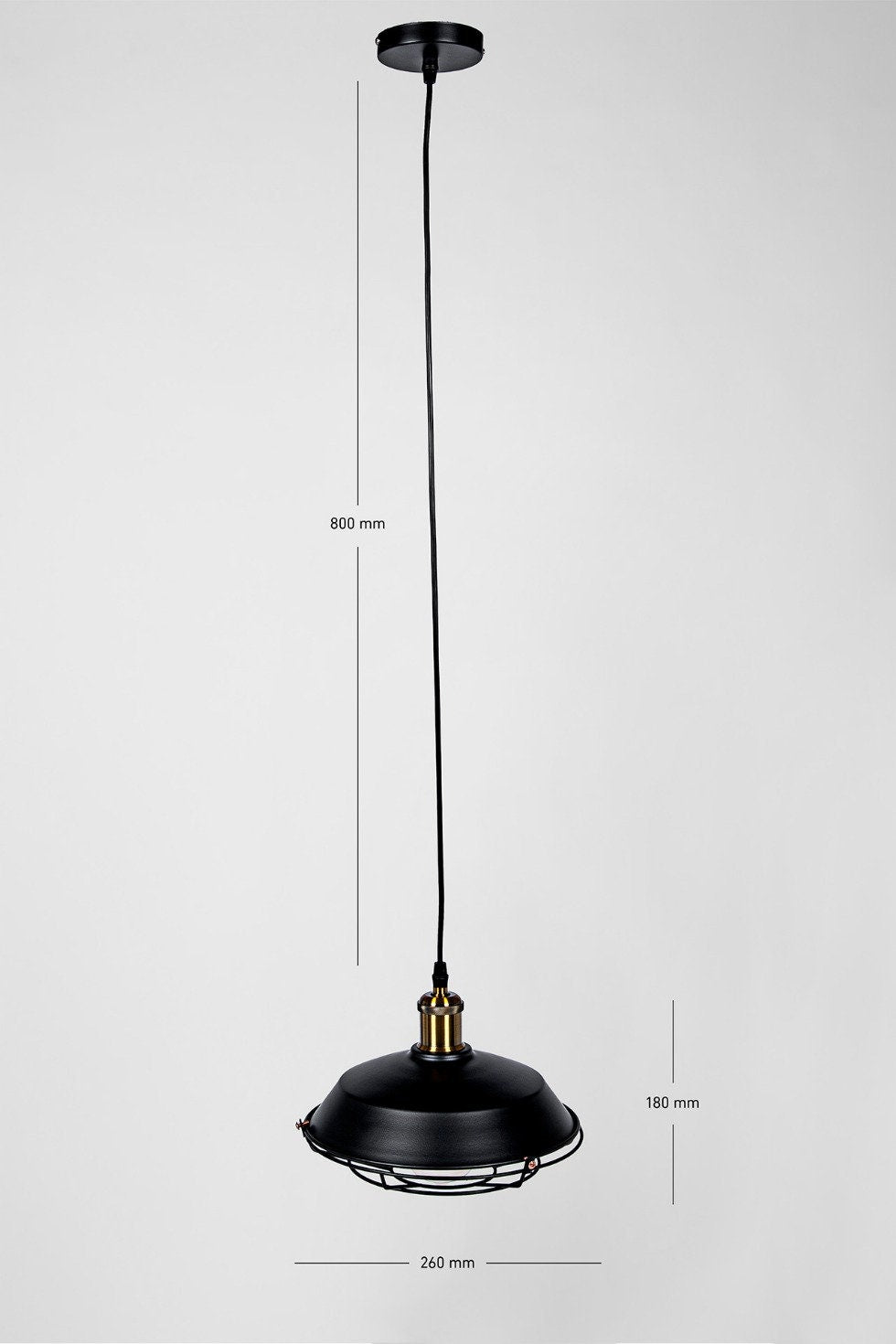 Bobby Black - Vintage industrial design metal lamp with cage